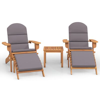 vidaXL 3-tlg. Garten-Lounge-Set Adirondack Massivholz Akazie