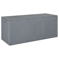 vidaXL Gartenbox Grau PP Rattan 270 L