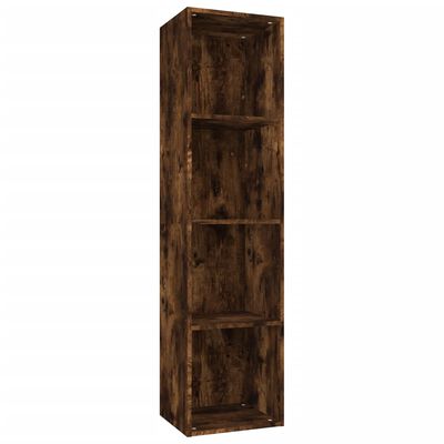 vidaXL Bücherschrank/TV-Schrank Räuchereiche 36x30x143cm Holzwerkstoff