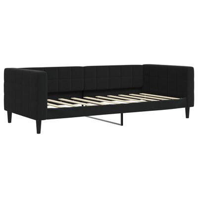 vidaXL Tagesbett Ausziehbar mit Schubladen Schwarz 90x190 cm Samt