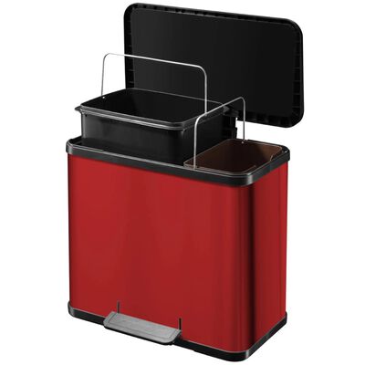 Hailo Tretmülleimer Oko Duo Plus Größe L 17L + 9L Rot 0630-240