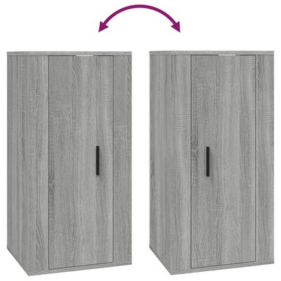 vidaXL TV-Wandschrank Grau Sonoma 40x34,5x80 cm