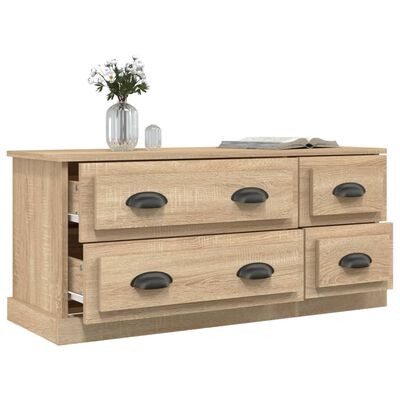 vidaXL TV-Schrank Sonoma-Eiche 100x35,5x45 cm Holzwerkstoff