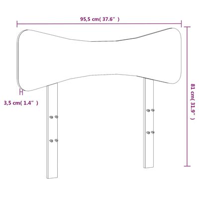 vidaXL Kopfteil Wachsbraun 90 cm Massivholz Kiefer