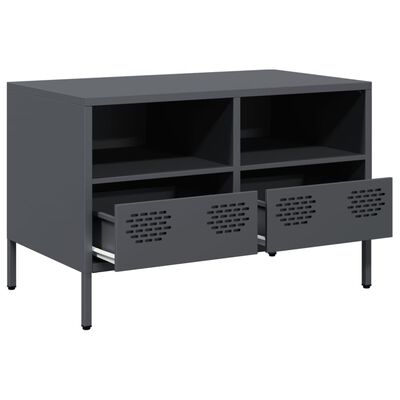 vidaXL TV-Schrank Anthrazit 68x39x43,5 cm Kaltgewalzter Stahl