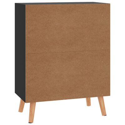 vidaXL Sideboard Hochglanz-Schwarz 60x30x72 cm Holzwerkstoff