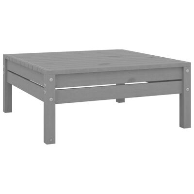 vidaXL 3-tlg. Garten-Lounge-Set Grau Massivholz Kiefer