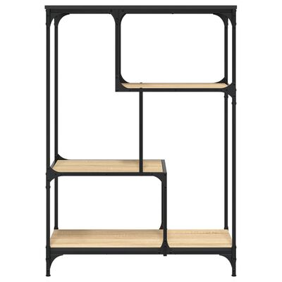 vidaXL Bücherregal Sonoma-Eiche 81x36x115 cm Holzwerkstoff und Stahl