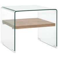 vidaXL Couchtisch Transparent 50×50×45 cm Hartglas