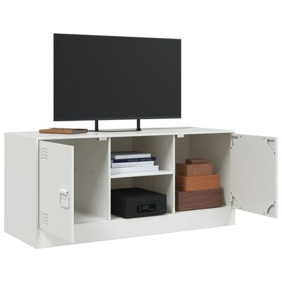 vidaXL TV-Schrank Weiß 99x39x44 cm Stahl