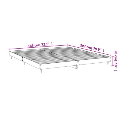 vidaXL Bettgestell Betongrau 180x200 cm Holzwerkstoff