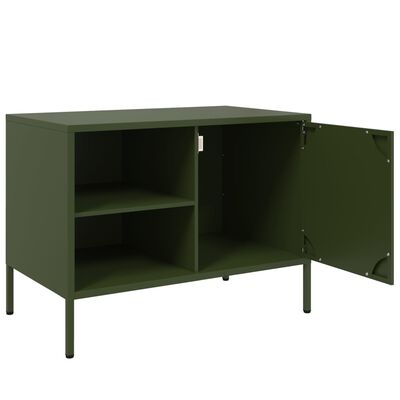 vidaXL TV-Schrank Olivgrün 68x39x50,5 cm Stahl