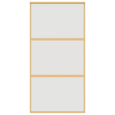 vidaXL Schiebetür Golden 102,5x205 cm Matt ESG-Glas und Aluminium