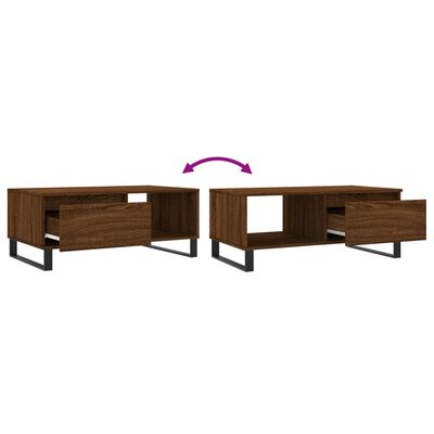 vidaXL Couchtisch Braun Eichen-Optik 90x50x36,5 cm Holzwerkstoff