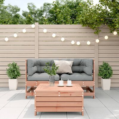 vidaXL 3-tlg. Garten-Lounge-Set mit Kissen Massivholz Douglasie