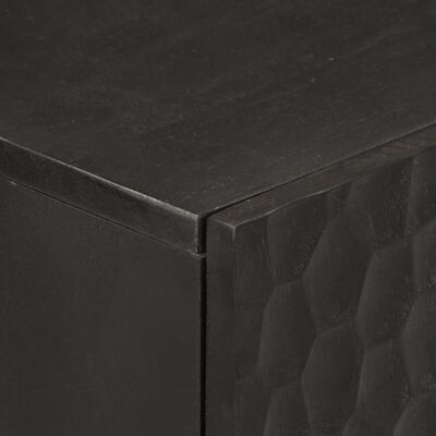 vidaXL Beistellschrank Schwarz 60x33x75 cm Massivholz Mango