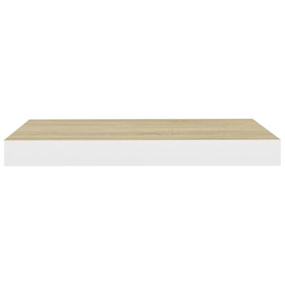 vidaXL Schweberegal Eichenoptik und Weiß 40x23x3,8 cm MDF