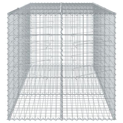 vidaXL Gabione mit Deckel 300x100x100 cm Verzinktes Eisen