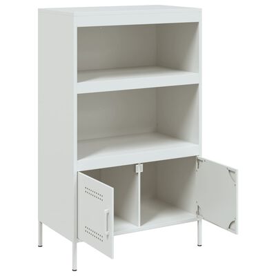 vidaXL Highboard Weiß 68x39x113 cm Stahl