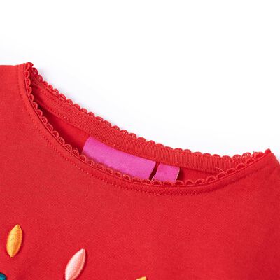 Kinder-Langarmshirt Rot 128