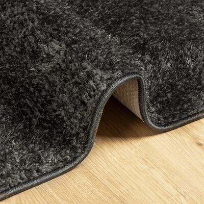 vidaXL Teppich ISTAN Hochflor Glänzend Anthrazit 240x340 cm