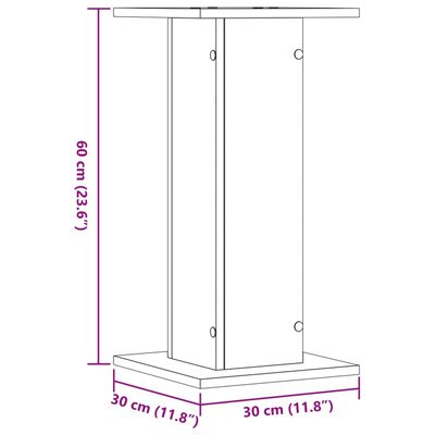 vidaXL Lautsprecherständer 2 Stk. Braun Eichen-Optik 30x30x60 cm