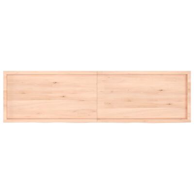 vidaXL Tischplatte 220x60x(2-6) cm Massivholz Eiche Unbehandelt