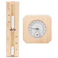 vidaXL 2-in-1 Sauna-Hygrothermograph und Sanduhr Set Massivholz Kiefer