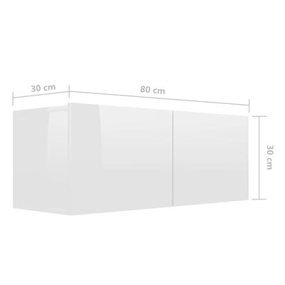 vidaXL 6-tlg. TV-Schrank-Set Hochglanz-Weiß Holzwerkstoff