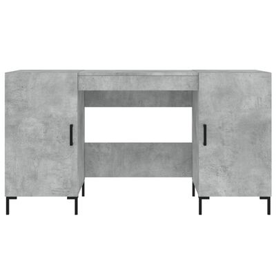 vidaXL Schreibtisch Betongrau 140x50x75 cm Holzwerkstoff