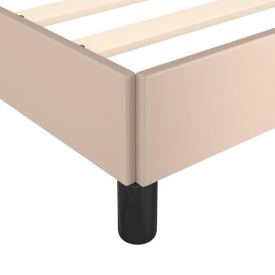 vidaXL Bettgestell mit Kopfteil Cappuccino-Braun 200x200 cm Kunstleder