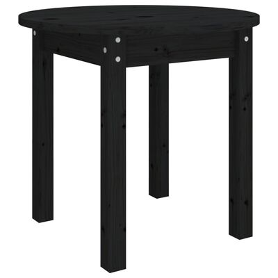 vidaXL Couchtisch Schwarz Ø 45x40 cm Massivholz Kiefer