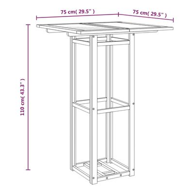 vidaXL 5-tlg. Gartenbar-Set Massivholz Akazie