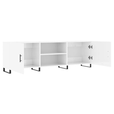 vidaXL TV-Schrank Hochglanz-Weiß 150x30x50 cm Holzwerkstoff