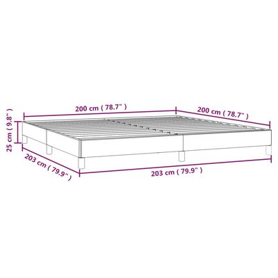 vidaXL Bettgestell ohne Matratze Hellgrau 200x200 cm Stoff