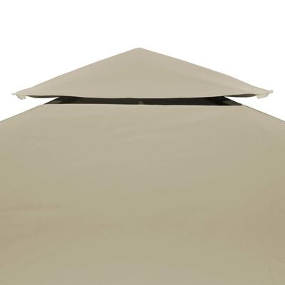 vidaXL Pavillon-Dachplane Ersatzdach 310 g/m² Beige 3×4 m