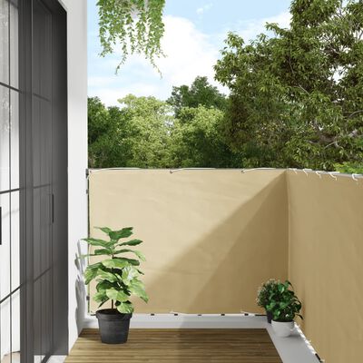 vidaXL Balkon-Sichtschutz Creme 600x120 cm PVC