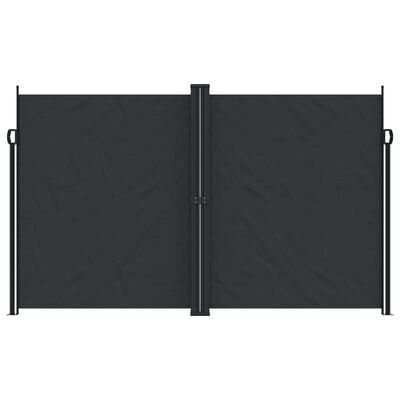 vidaXL Seitenmarkise Ausziehbar Schwarz 200x1200 cm