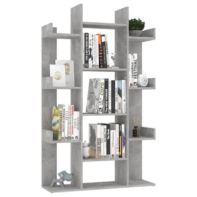 vidaXL Bücherregal Betongrau 86x25,5x140 cm Holzwerkstoff