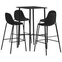 vidaXL 5-tlg. Bar-Set Stoff Schwarz