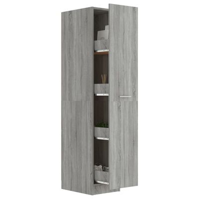 vidaXL Apothekerschrank Grau Sonoma 30x42,5x150 cm Holzwerkstoff