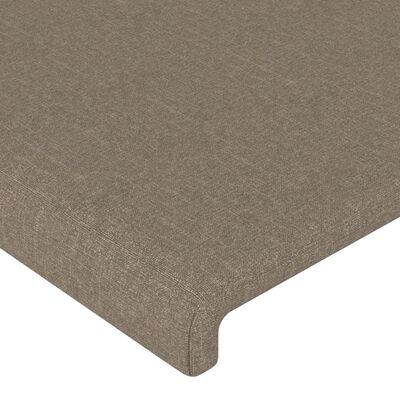 vidaXL LED Kopfteil Taupe 100x5x118/128 cm Stoff