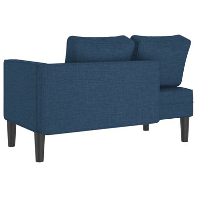 vidaXL Chaiselongue mit Kissen Blau Stoff