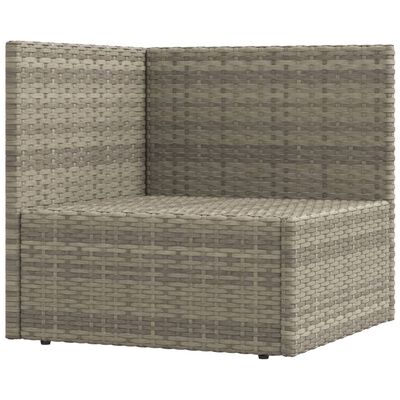 vidaXL 9-tlg. Garten-Lounge-Set mit Kissen Grau Poly Rattan