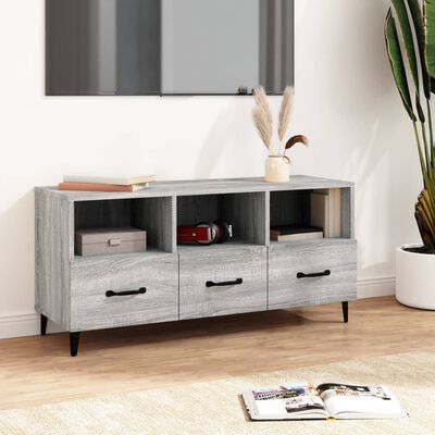 vidaXL TV-Schrank Grau Sonoma 102x35x50 cm Holzwerkstoff