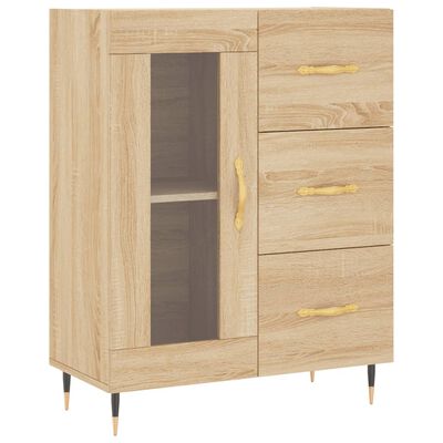 vidaXL Highboard Sonoma-Eiche 69,5x34x180 cm Holzwerkstoff