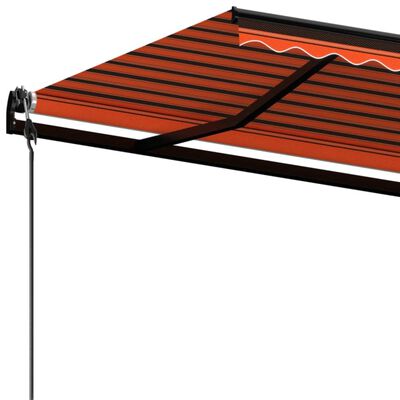 vidaXL Markise Automatisch Einziehbar 600x350 cm Orange und Braun