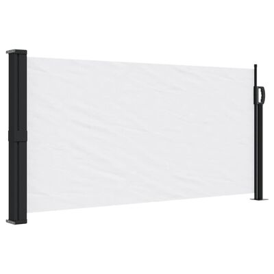 vidaXL Seitenmarkise Ausziehbar Weiß 100x300 cm