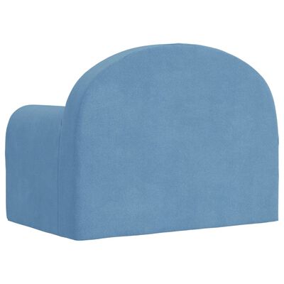 vidaXL Kindersofa Blau Weich Plüsch