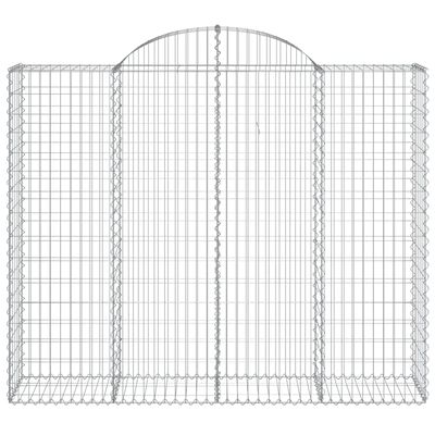 vidaXL Gabionen mit Hochbogen 20Stk. 200x50x160/180cm Verzinktes Eisen